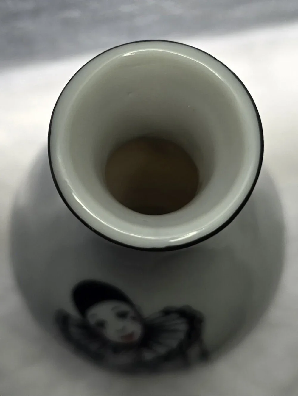 Sad Pierrot Clown Bud Vase